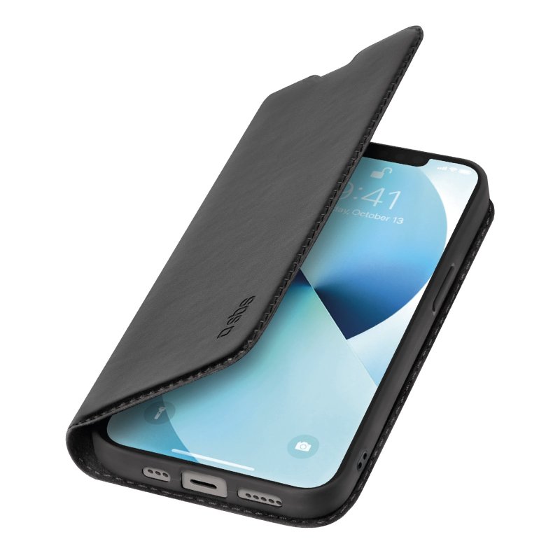 SBS Novelty Book Wallet Lite cover til iPhone 14 / 13®. Sort