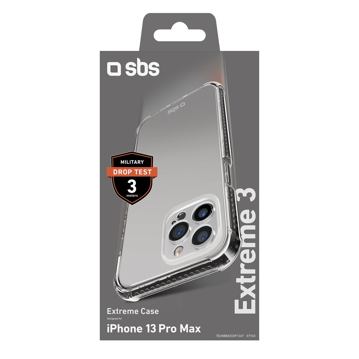 SBS Extreme X3 cover til iPhone 13 Pro Max®. Gennemsigtig