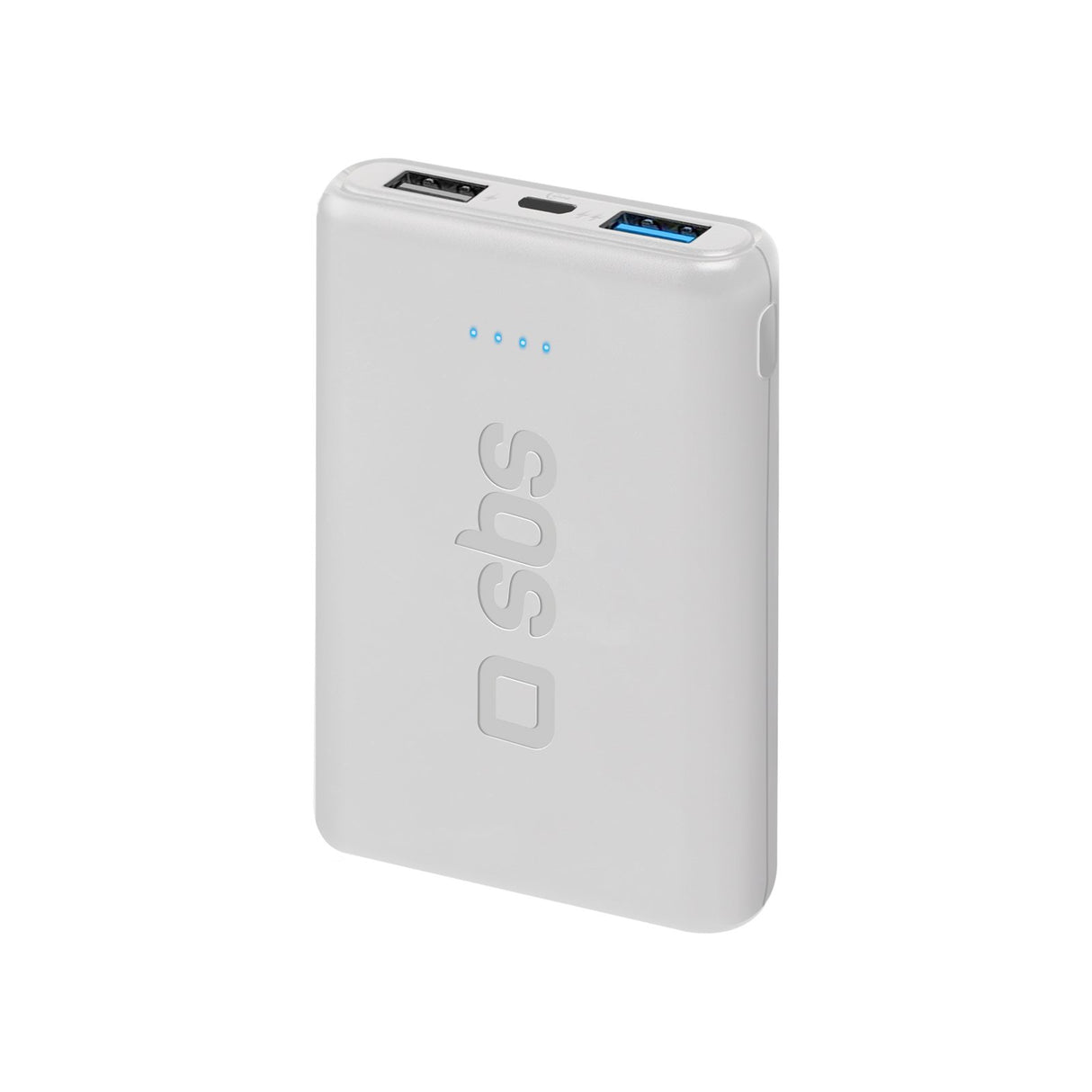 SBS hurtigtopladende powerbank. 5000 mAh. Hvid