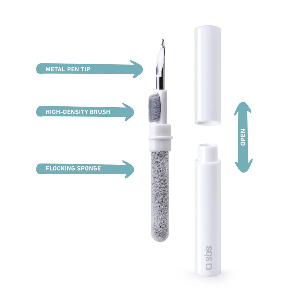 SBS 3-i-1 rengøringssæt til høretelefoner