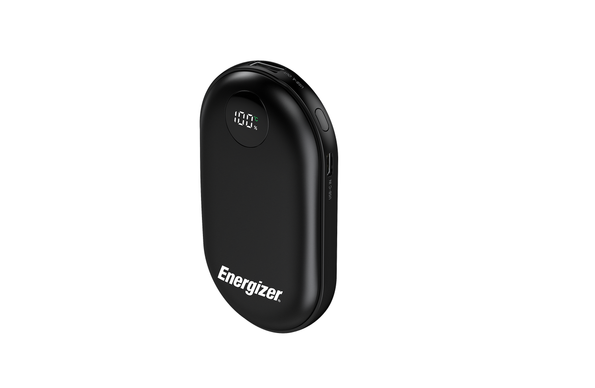 Energizer 2-i-1 håndvarmer og powerbank. Sort