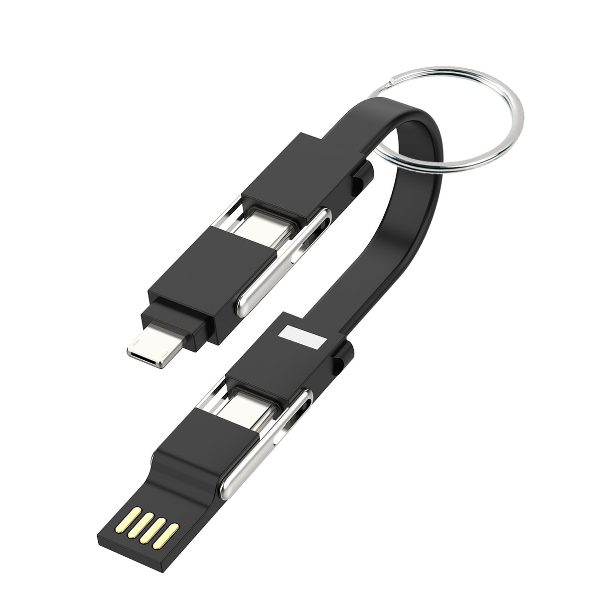 Sinox USB A+USB C-USB C+Micro+Lightning, Sort