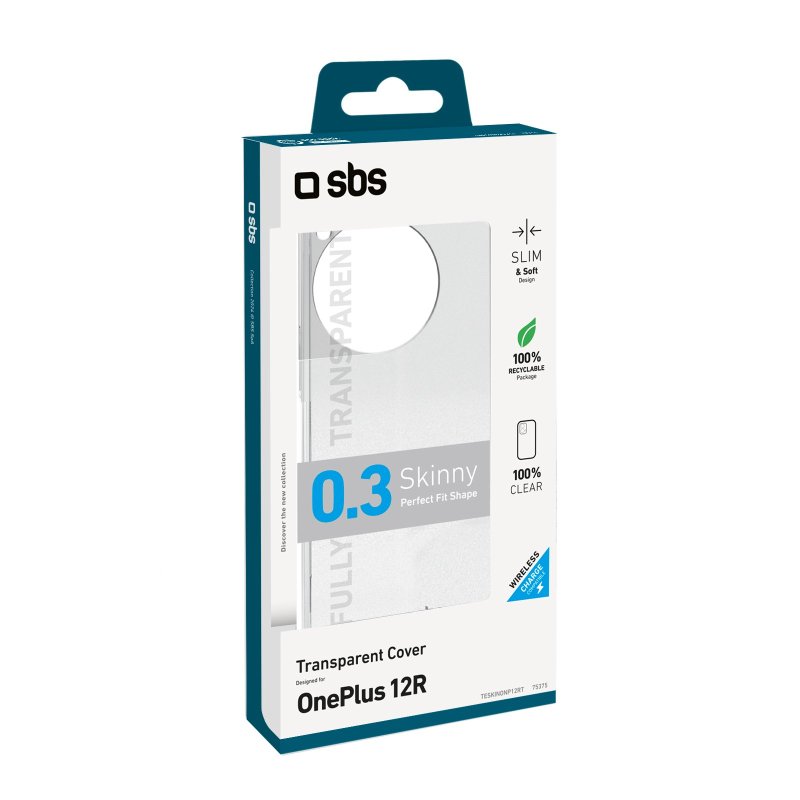 SBS Skinny Cover til One Plus 12R. Gennemsigtig