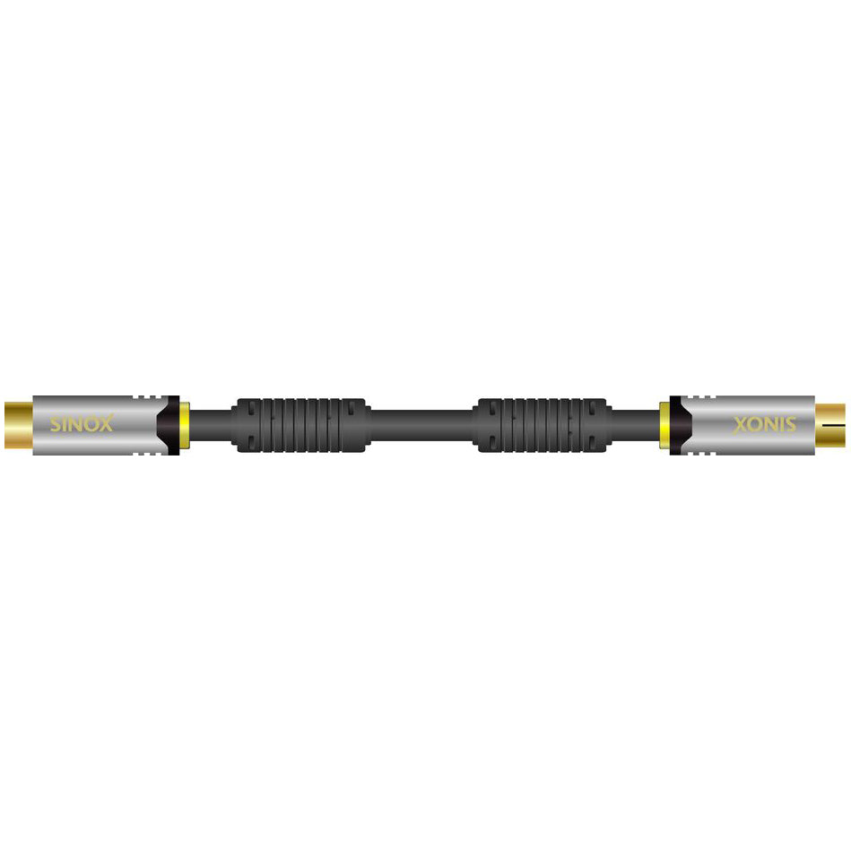 Sinox SHD antennekabel. 3m. Sort