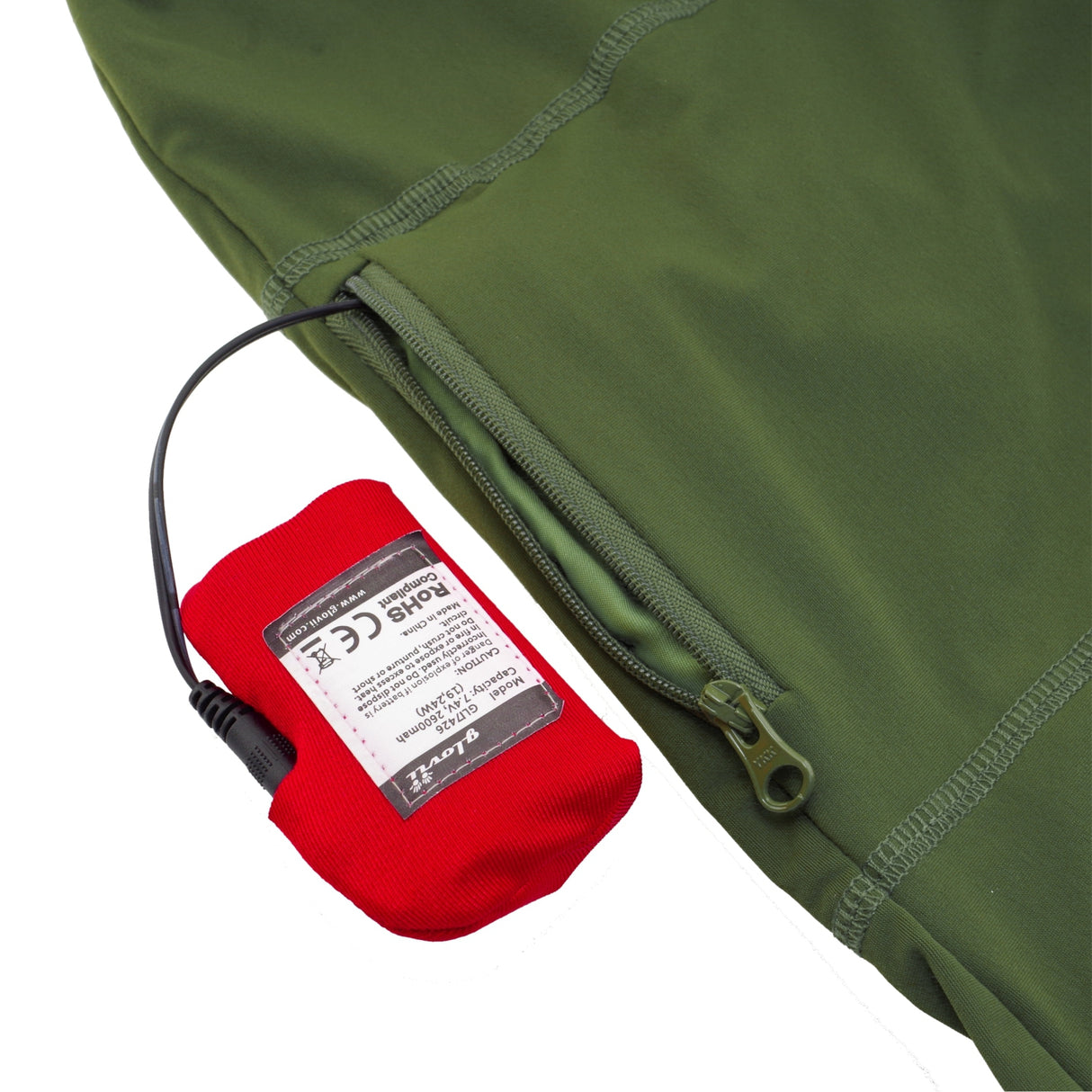 Glovii opvarmet bluse XL. Grøn