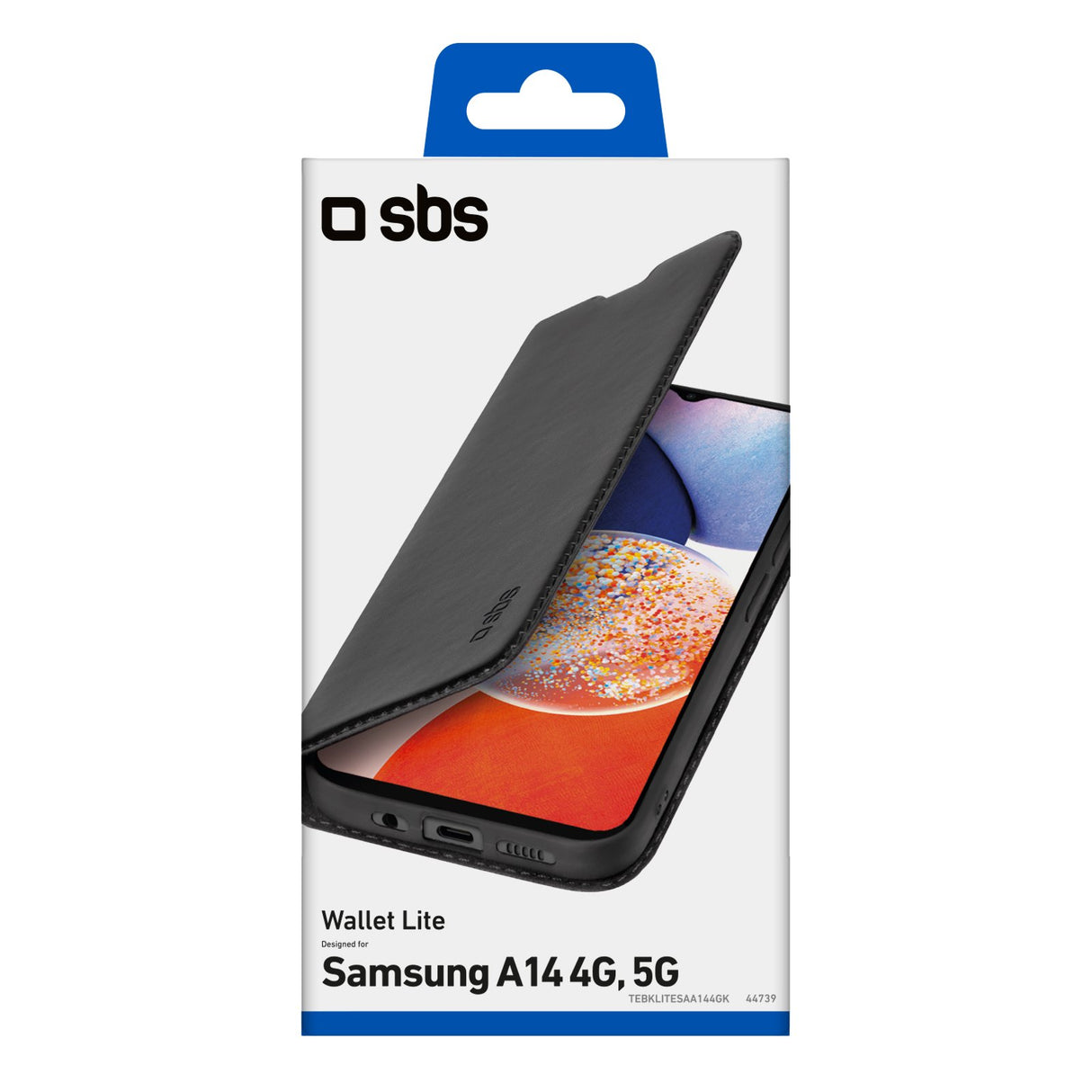 SBS Book Wallet Lite cover til Samsung Galaxy A14 4G/5G®. Sort