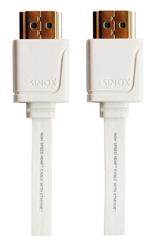 Sinox HDMI™ Flat slim kabel. 3m. Hvid
