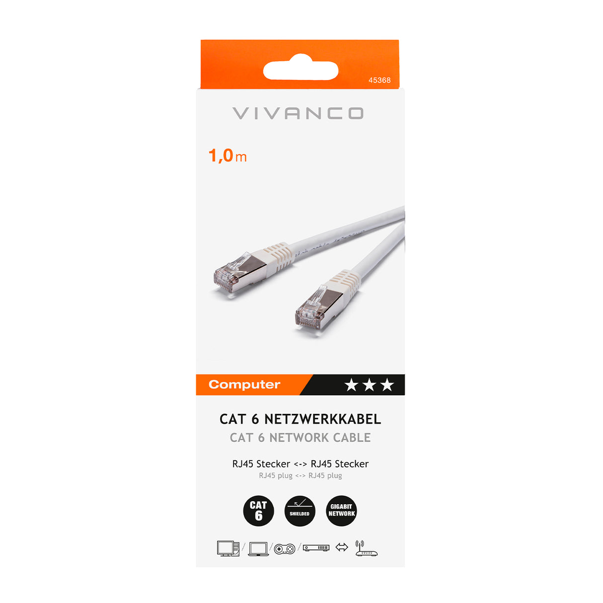 Vivanco Cat 6 netværkskabel