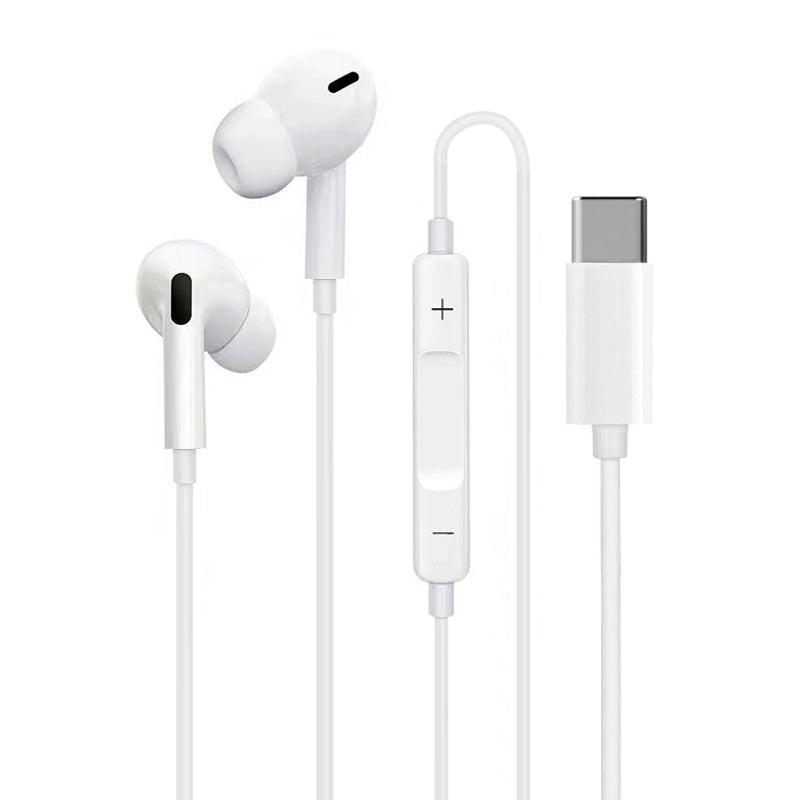 Sinox in-ear hovedtelefoner med USB-C og mikrofon. Hvid