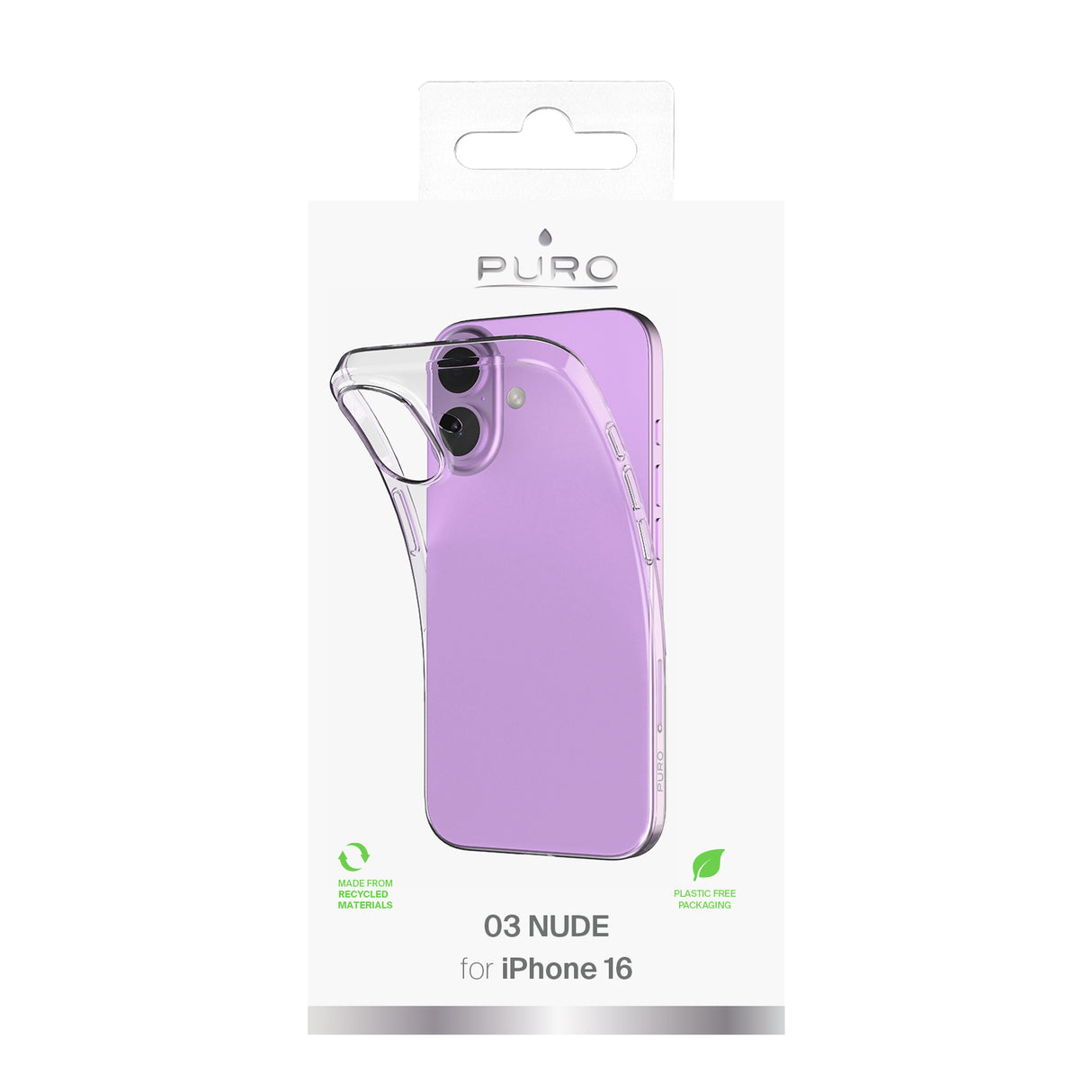 PURO Cover 0.3 Nude til iPhone 16