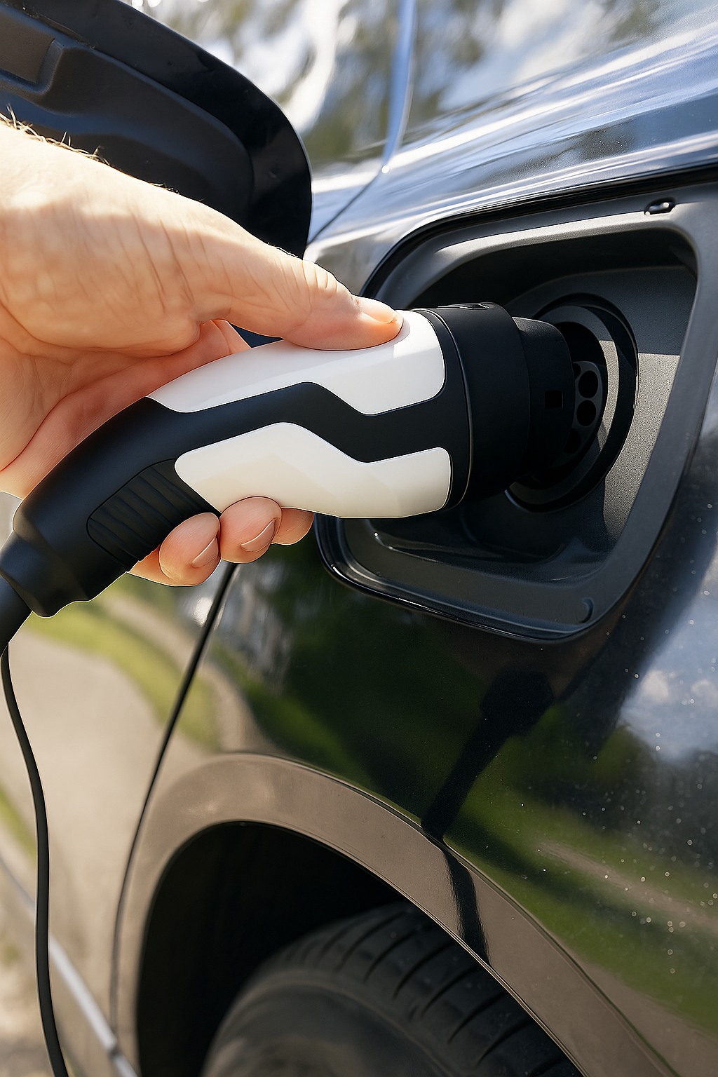 Sinox EV spiral ladekabel Mode 3. 16A 3 faser. 5m. Sort