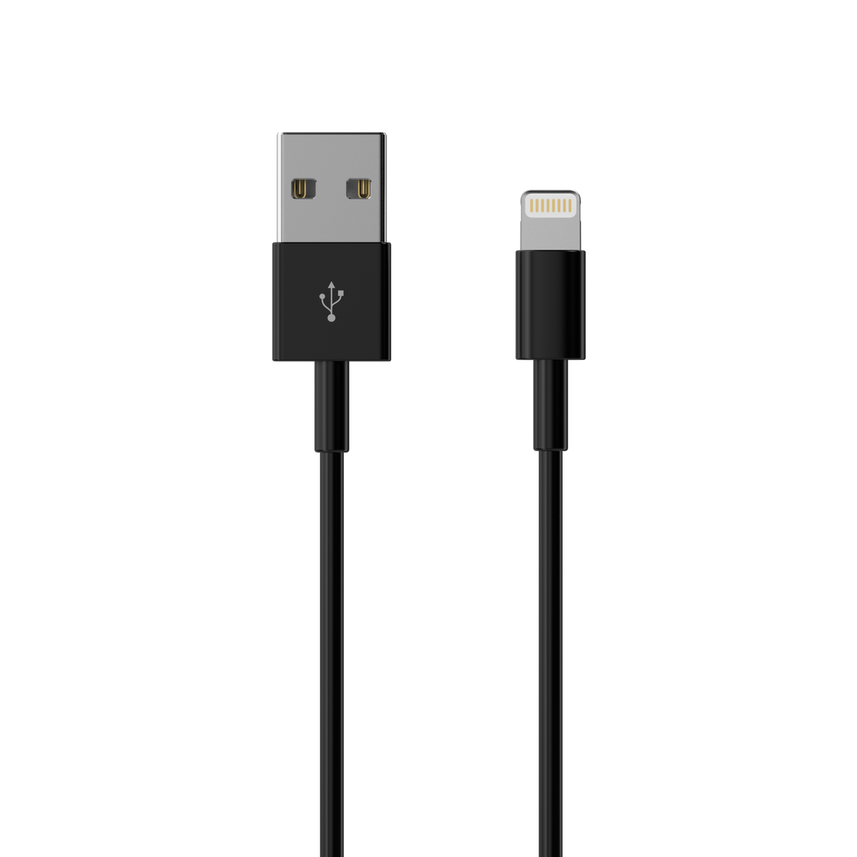Sinox Lightning kabel. 2m. Sort