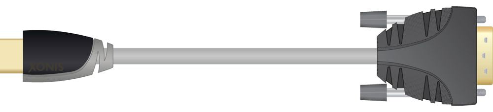 Sinox HDMI™ til DVI kabel. 5m. Grå/sort