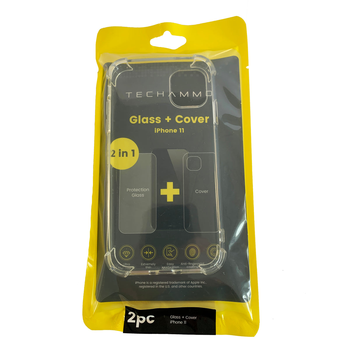 Techammo beskyttelsesglas + cover til iPhone® 11