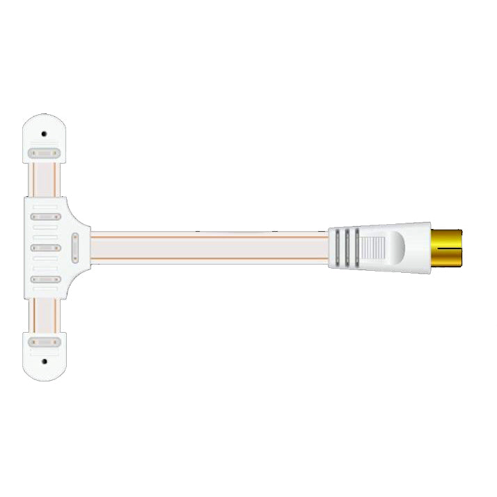 Sinox FM antenne til radio. 1,8m. Hvid