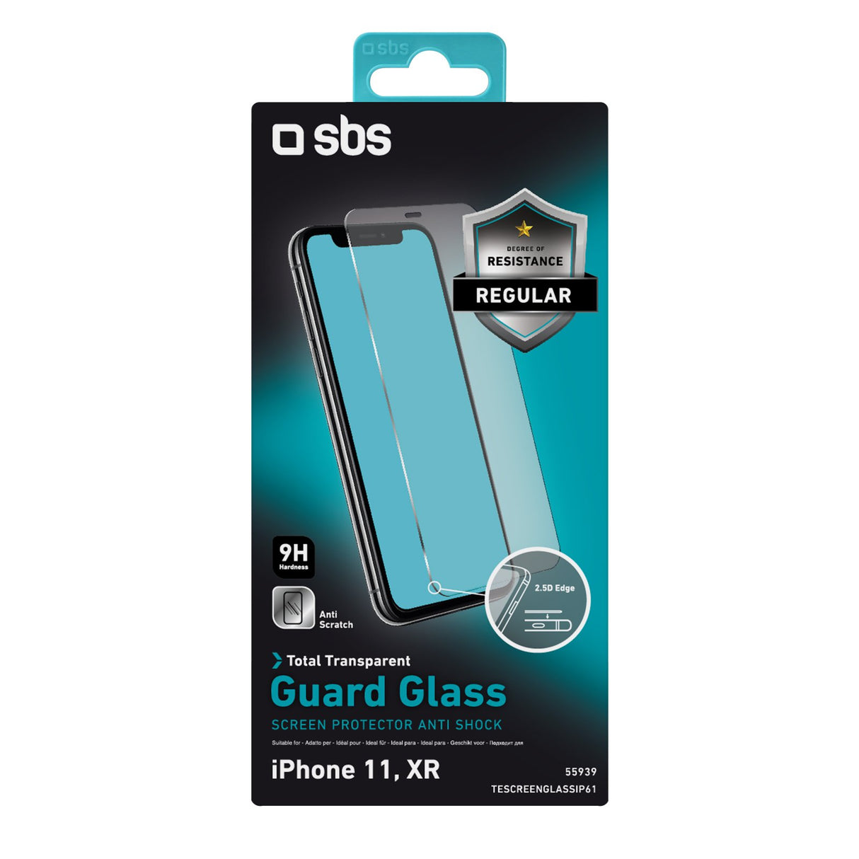 SBS beskyttelsesglas til iPhone 11 / XR®
