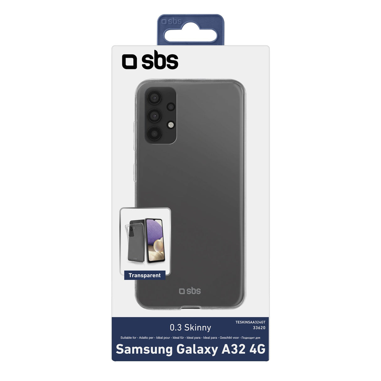 SBS Skinny cover til Samsung Galaxy A32 4G®. Gennemsigtig