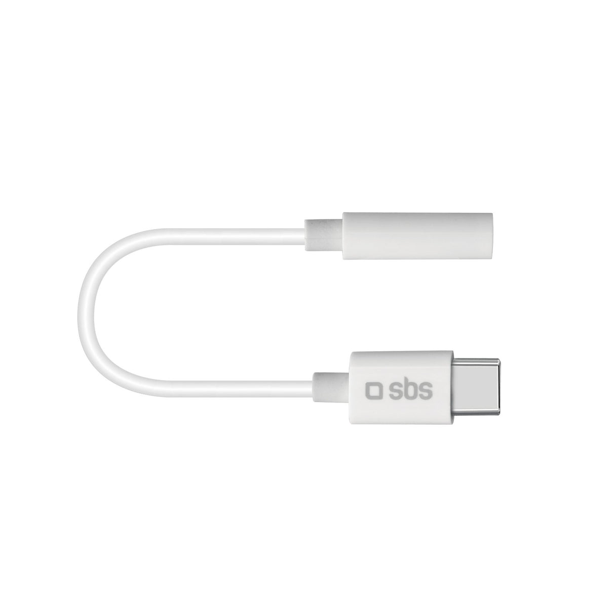 SBS USB C til mini jack adapter. Hvid