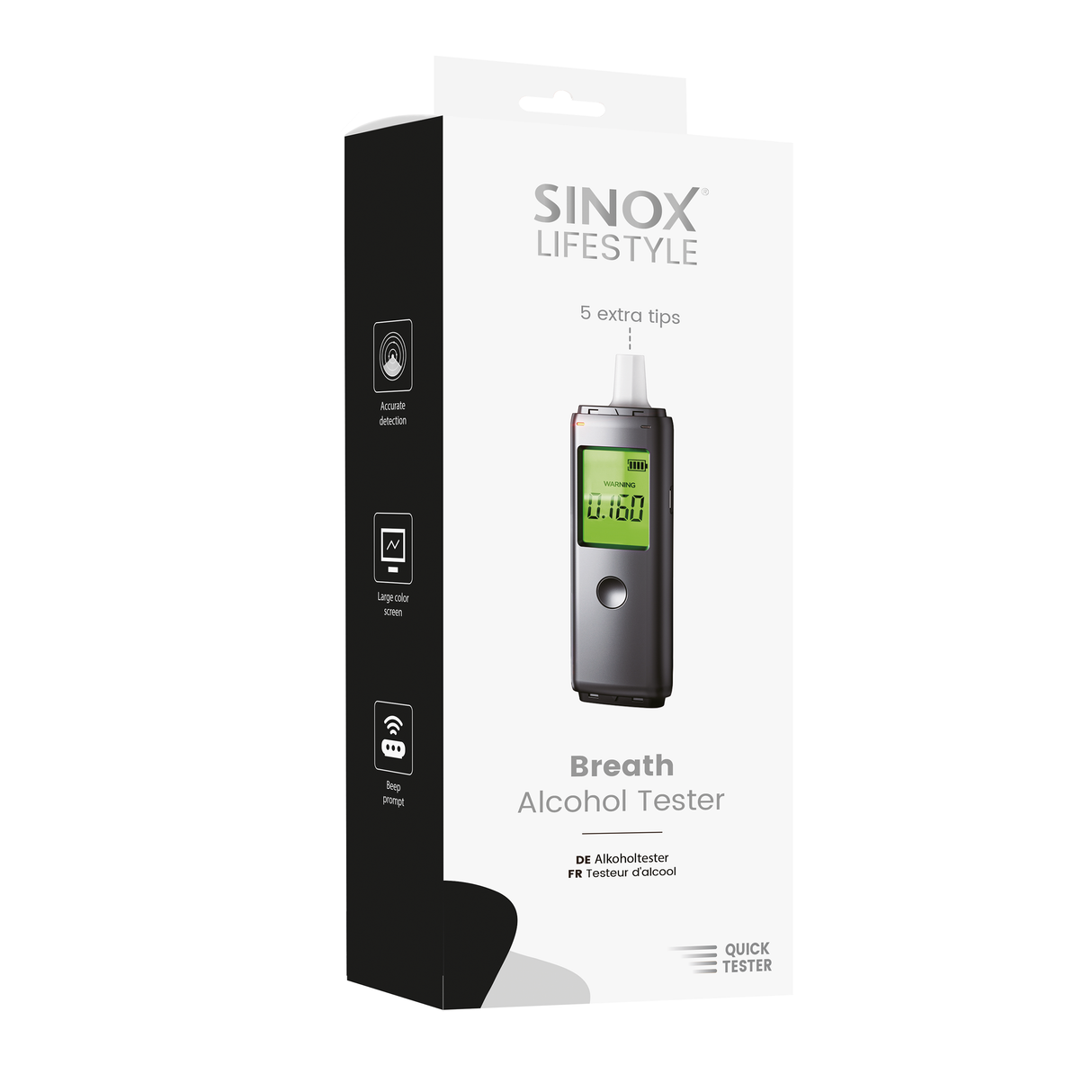 Sinox Alkoholtester. Sort