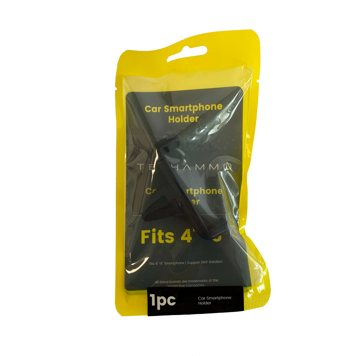 Techammo universal mobilholder til bilens ventilationskanaler. Sort