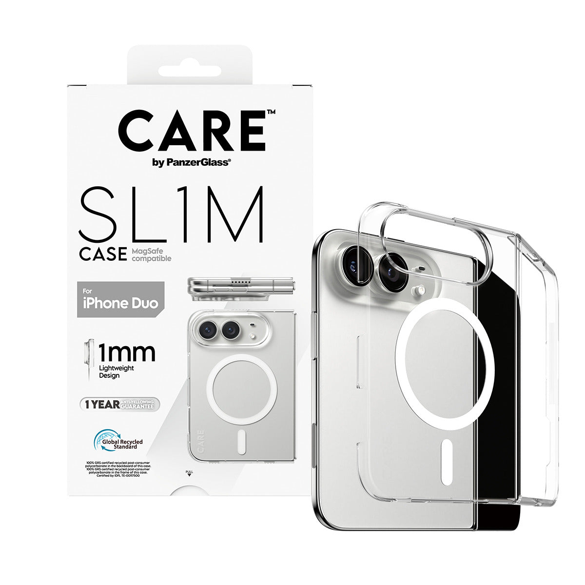 CARE by PanzerGlass Flagship Signature Case SLIM PC/TPU case Transparent Apple iPhone Duo