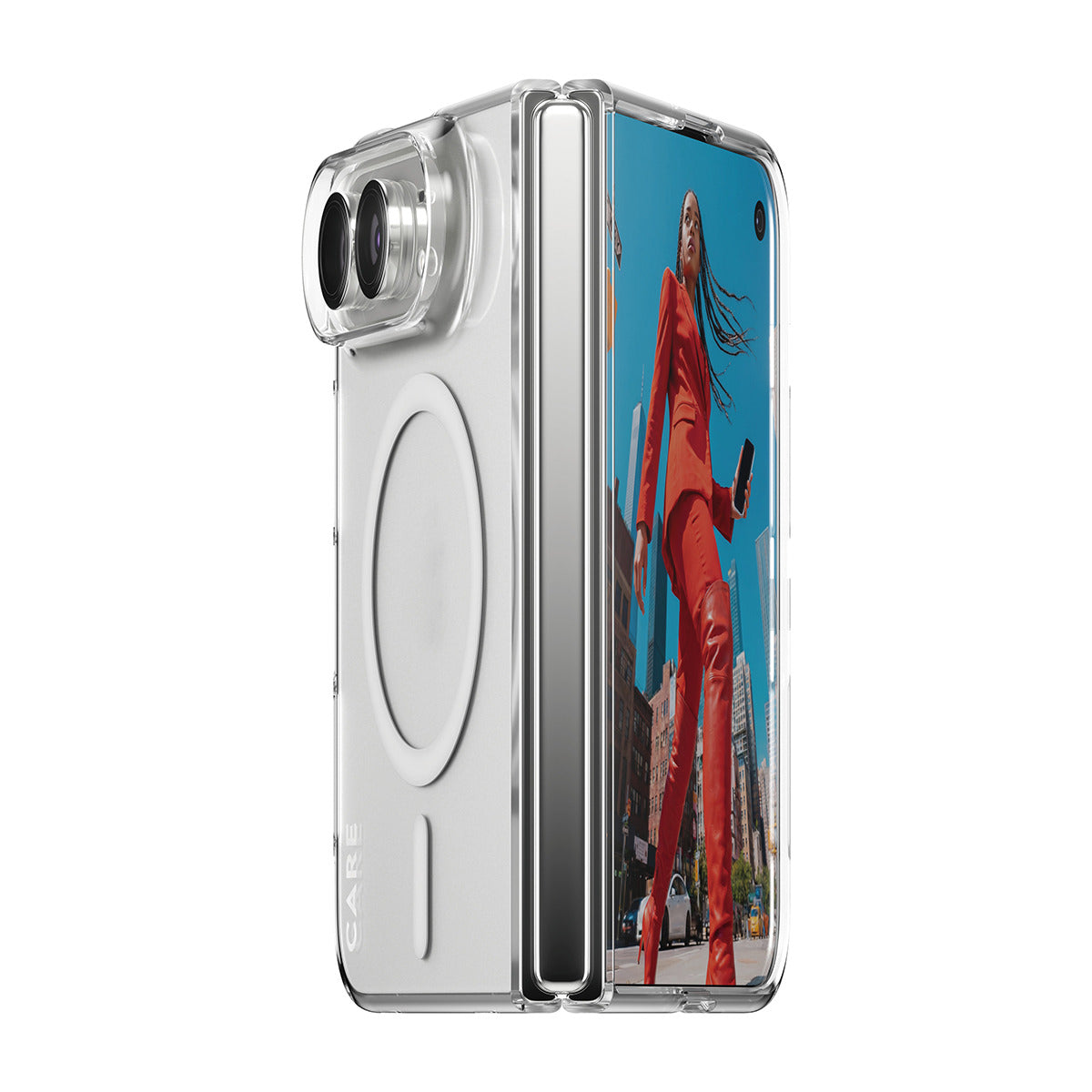 CARE by PanzerGlass Flagship Signature Case SLIM PC/TPU case Transparent Apple iPhone Duo
