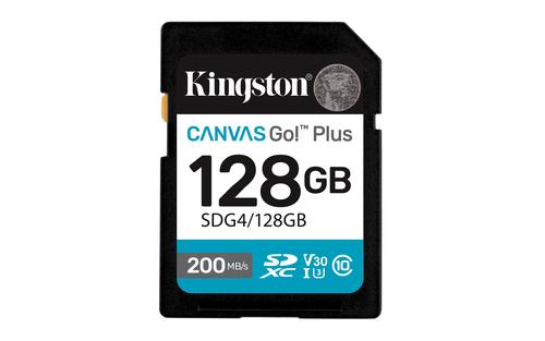 Kingston Technology Canvas Go! Plus 128GB SDXC Canvas Go Plus Gen4 200MB/s C10 UHS-I U3 V30