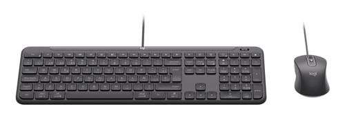 Logitech 920-013349 keyboard Mouse included Home/Office USB QWERTY US International Graphite
