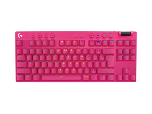 Logitech G PRO X TKL keyboard Gaming RF Wireless + Bluetooth QWERTY US International Magenta
