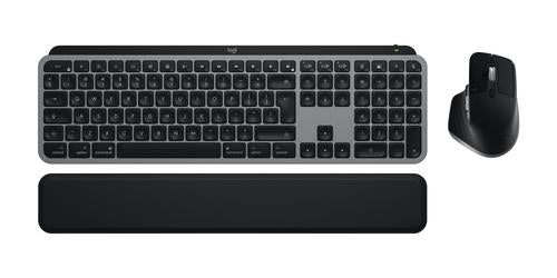 Logitech Master MX Keys S Combo for Mac keyboard Mouse included Home/Office RF Wireless + Bluetooth QWERTY US International Aluminium, Black