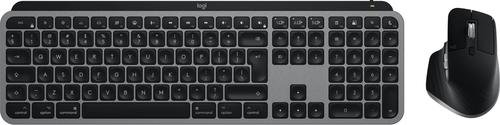 Logitech Master MX Keys S Combo for Mac keyboard Mouse included Home/Office RF Wireless + Bluetooth QWERTY US International Aluminium, Black