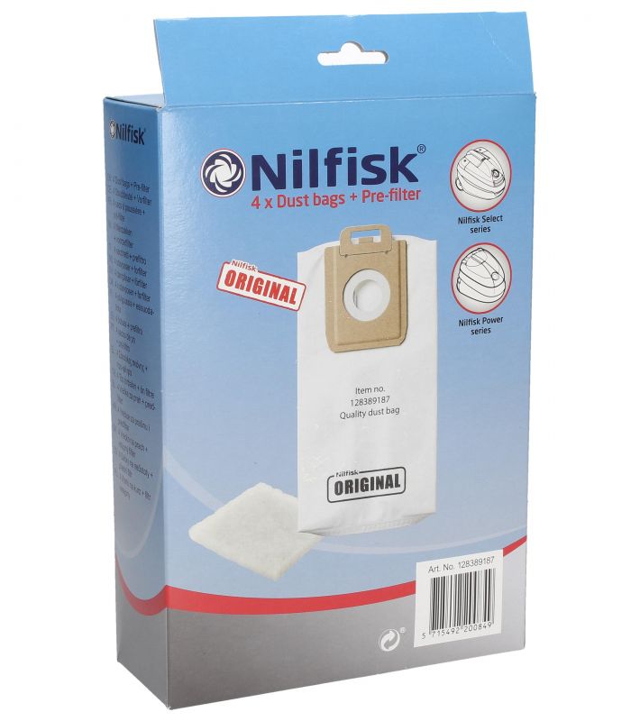 STØVSUGERPOSER 4 STK. + FILTER, NILFISK SELECT, POWER
