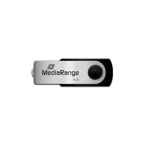 MediaRange MR910 USB-nøgle 16 GB USB Type-A / Micro-USB 2.0 Sort, Sølv