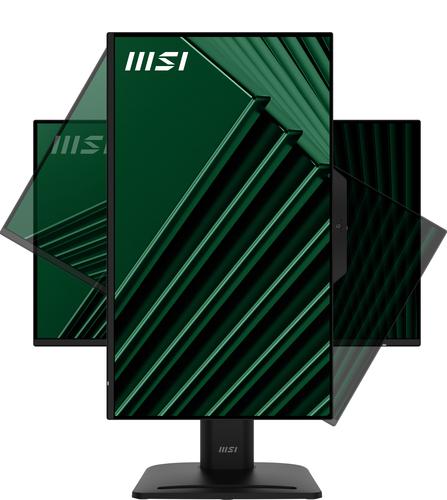 MSI Pro MP242PMG 23.8 Inch Monitor, FHD (1920 x 1080), 120Hz, IPS, 1ms, 1x HDMI 1.4b, 1x DP 1.2a, 1x D-Sub(VGA), 2xUSB 5Gbps Type-A, 1x USB 5Gbps Type-B, Built-in Speakers, Webcam, Anti-Glare, Anti-Flicker, Less Blue light, TÜV Certified, VESA, Kensi