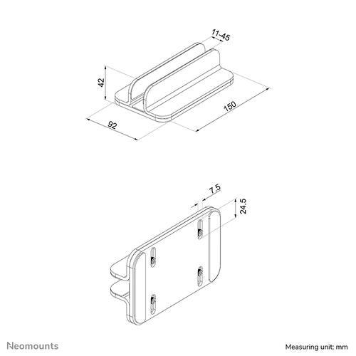 Neomounts NSLS300 Laptop holder 11-17" - universal