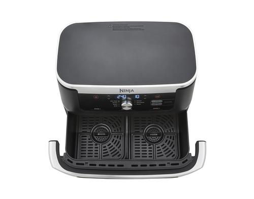 Ninja AF500EU fryer Double 10.4 L Stand-alone 2470 W Hot air fryer Black, Stainless steel