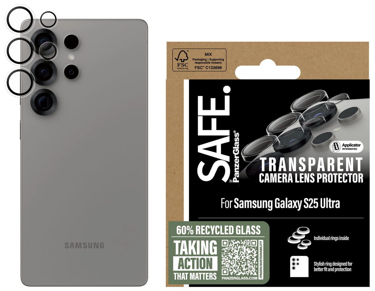 SAFE. BY PANZERGLASS KAMERALINSEBESKYTTELSE TRANSPARENT SAMSUNG GALAXY S 25 ULTRA