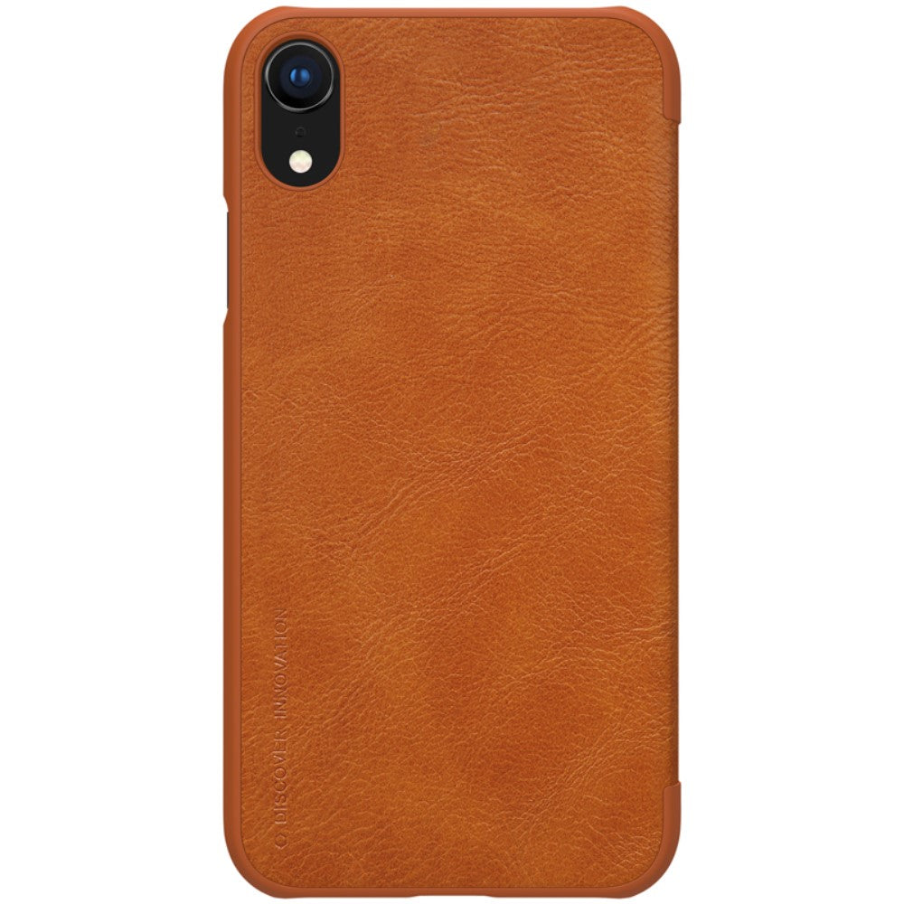 Nillkin Qin Series-cover til iPhone Xr, brunt