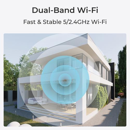 Reolink W320 - 5MP Outdoor Security Camera, 2.4/5 GHz Wi-Fi, Person/Vehicle/Animal Detection, 100ft Night Vision