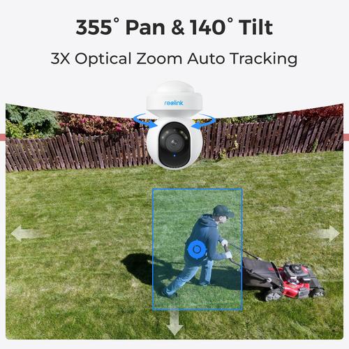 Reolink E Series E540 - 5MP Outdoor Wi-Fi Camera, Person/Vehicle/Animal Detection, Pan & Tilt, 3X Optical Zoom