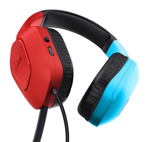 Trust GXT 416S Zirox Headset Wired Head-band Gaming Black, Cyan, Red