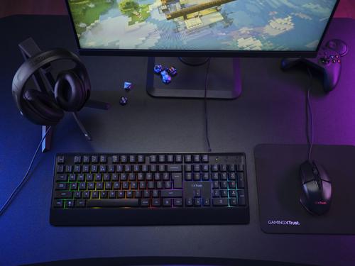 Trust GXT 792 QUADROX keyboard Mouse included Gaming USB QWERTY US English Black