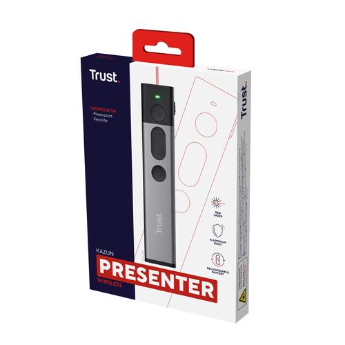 Trust Kazun wireless presenter RF Aluminium, Black