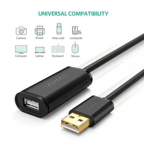 Ugreen 10323 USB cable USB 2.0 15 m USB A Black