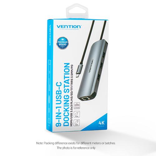 Vention TOLHB dockingstation Ledningsført USB 3.2 Gen 1 (3.1 Gen 1) Type-C Sølv