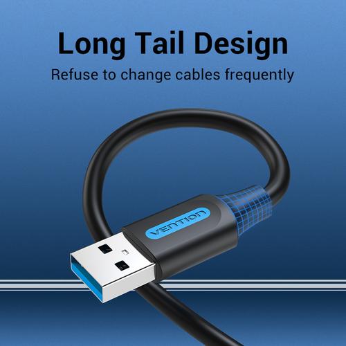 Vention USB 3.0 A Male to A Male Cable 1.5M Black PVC Type