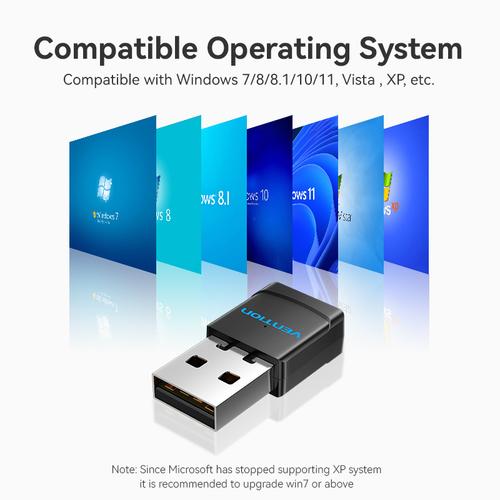 Vention USB Wi-Fi Adapter 2.4G Black