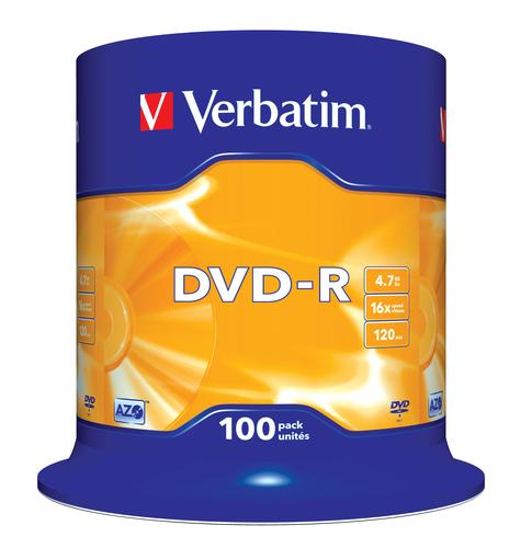 Matricas DVD-R AZO Verbatim 4.7GB 16x 100 Pack Spindle