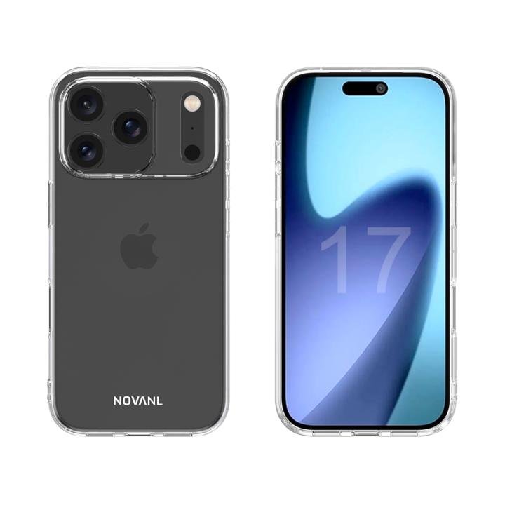NOVANL Gennemsigtigt TPU-cover kompatibelt med iPhone 17 Pro