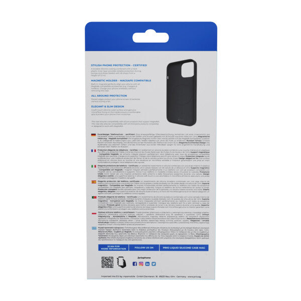 prio Liquid Silicone Case MAG for iPhone 15 (6.1in) black